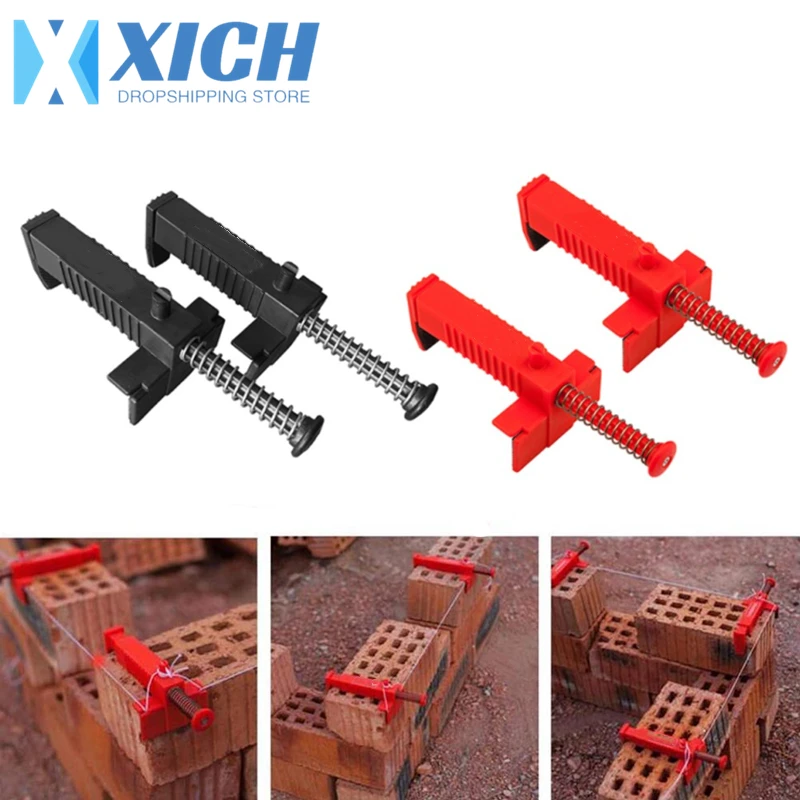 

2pcs Bricklaying Wire Drawer Liner Wall Builder Building Wire Frame Brick Liner Runner Fixer Fixture Building Construction Tool