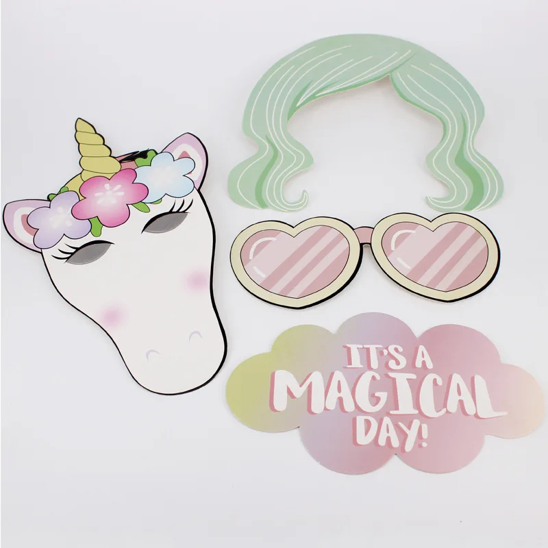 29 шт. реквизит для Фотокабины в виде единорога |