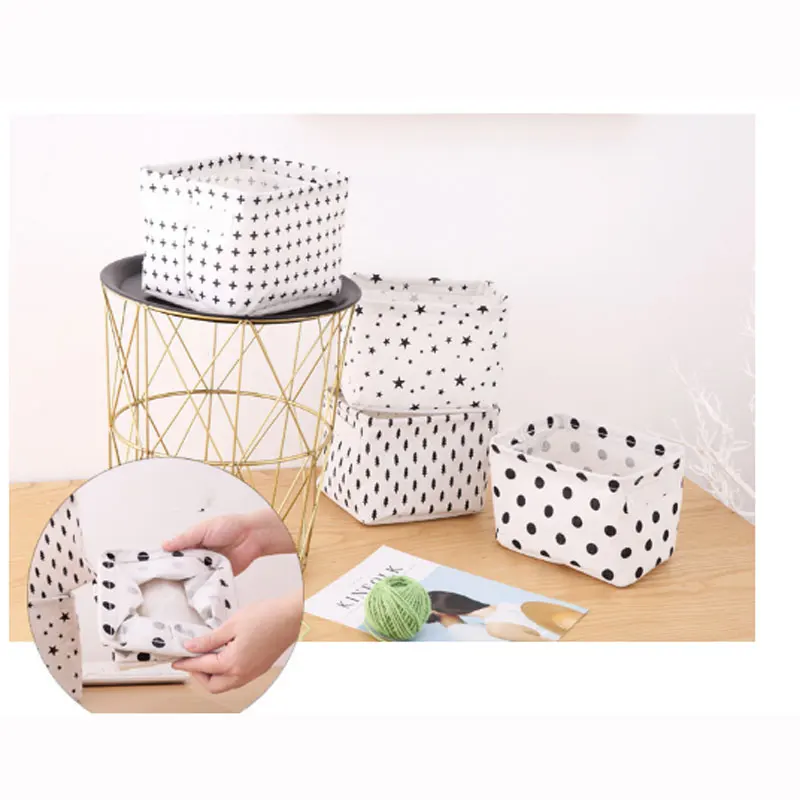 

Durable Desktop Storage Box Portable Cosmetic Storage Basket For Home Foldable Snacks And Sundries Sorting Basket Storage Tools