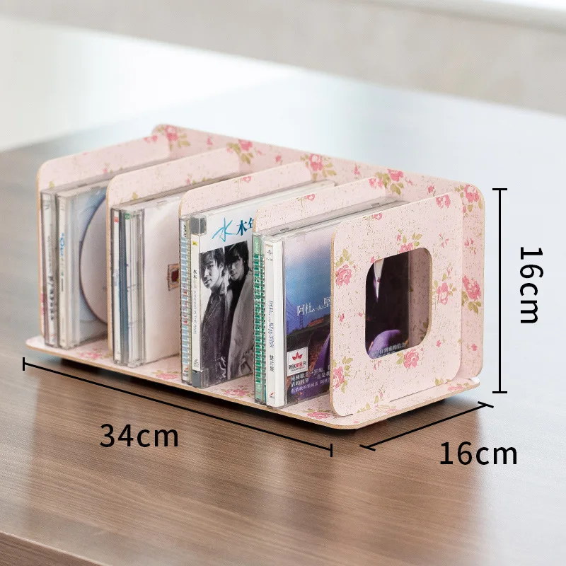 Деревянная стойка для хранения компакт дисков дома и офиса креативная