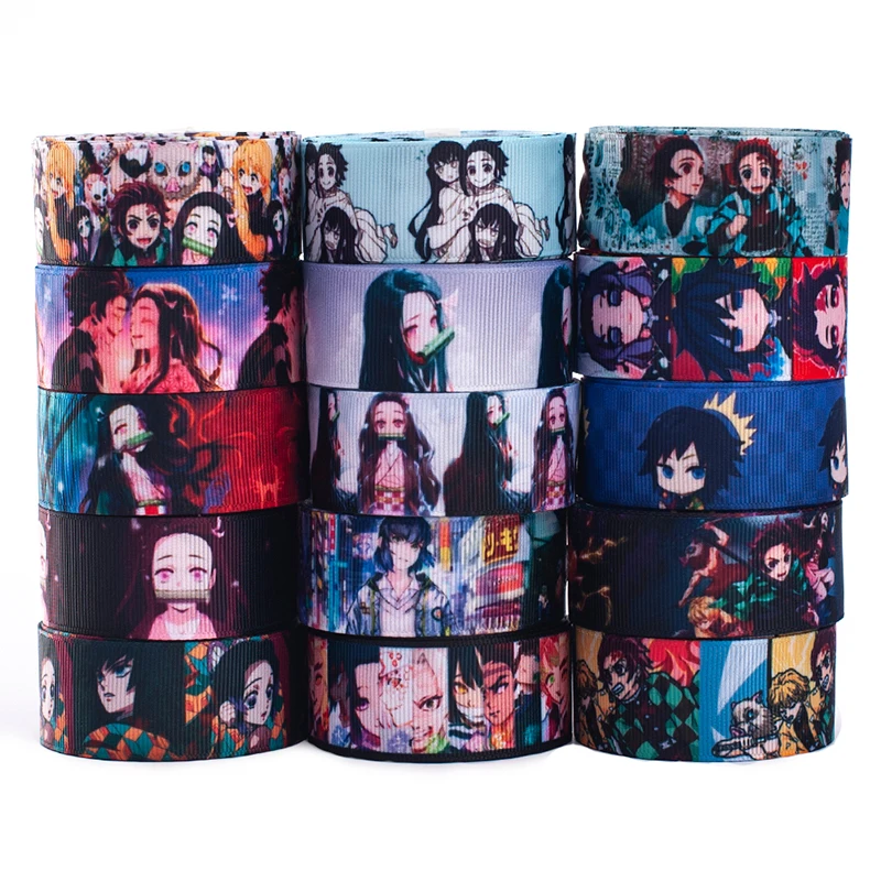 Новый корсажная лента с японским мультяшным рисунком 5/10/20 стилей 22/25 мм каждый 1