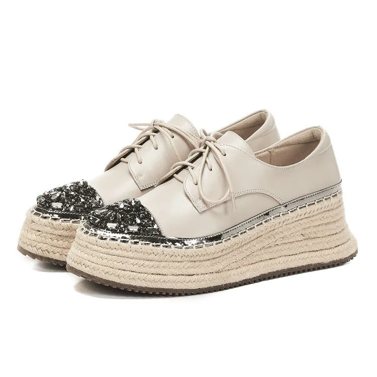 Женские туфли лодочки из коровьей кожи на шнуровке с круглым носком|Женские