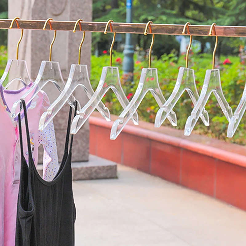 5 шт. прозрачная акриловая вешалка для одежды с золотым крючком прозрачные майки