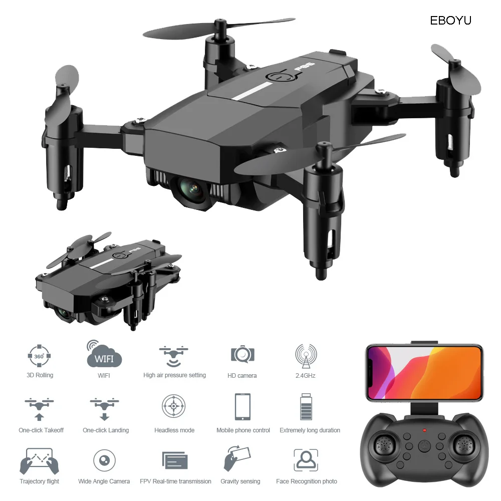 Квадрокоптер EBOYU F86 2 4 ГГц 1080P Wi Fi FPV HD|Радиоуправляемые вертолеты| |