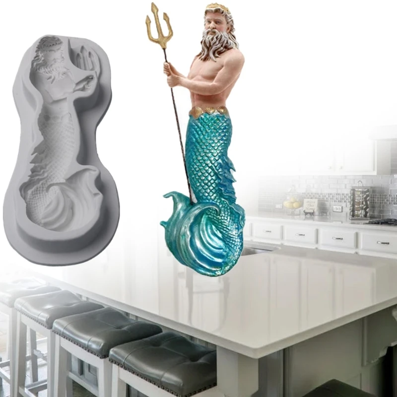 

Neptune Silicone Mold for Cake Decorating Candy Sugarcraft Chocolate Fondant Cookies Jewelry Clay Soap Making Mould DIY Craft