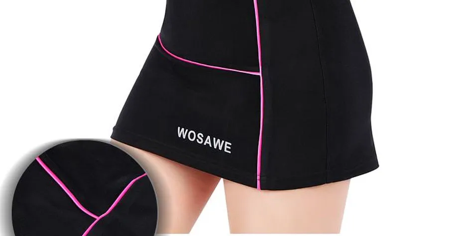 WOSAWE, женские юбки, шорты, юбки для бега, шорты с подкладкой, дышащая Спортивная одежда для спортзала, Женская юбка для фитнеса, походная спортивная одежда