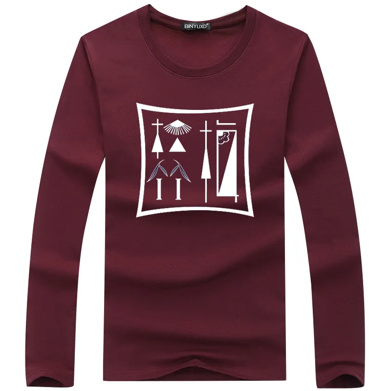 

Cross-border new autumn render unlined upper garment of men long sleeve T-shirt students teenagers fall coat - box