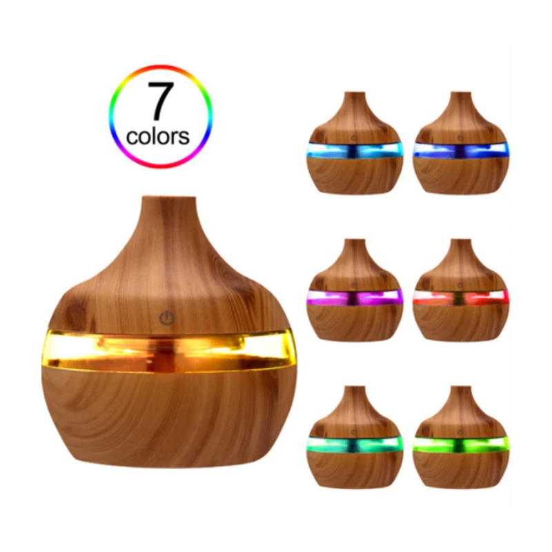 Electric Humidifier Aroma Oil Diffuser Ultrasonic Wood Grain Air USB Mini Fog Machine LED Light | Дом и сад