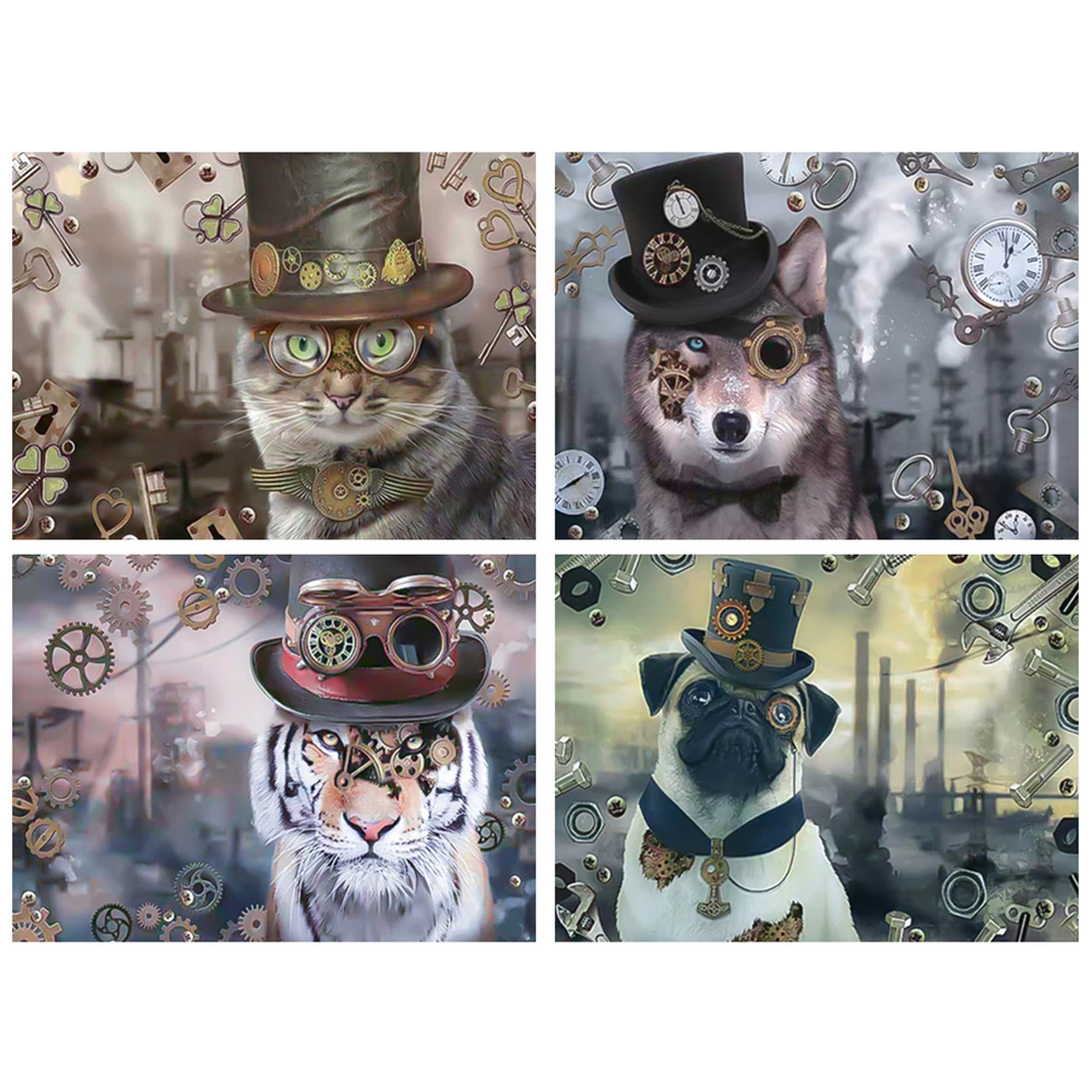 RAILONCH 5D DIY Алмазная картина полностью квадратная/круглая дрель животное кошка