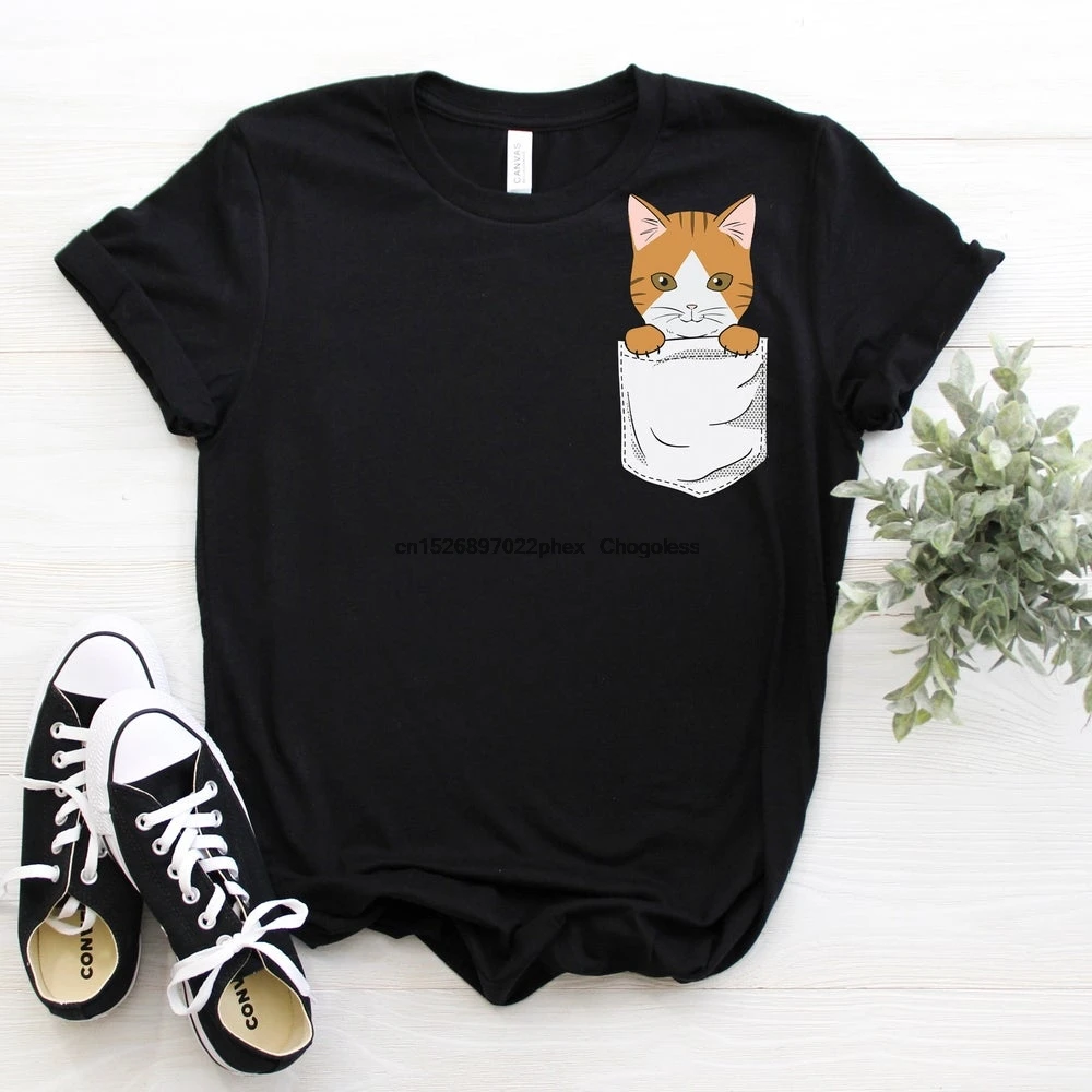 Милая футболка с карманом для кошек лучший кошка Папа мама сумасшедшая Божья