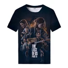 Футболка The Last Of Us Part II для мужчин и женщин, модная уличная одежда с 3D принтом для игр, топ для косплея в стиле Харадзюку
