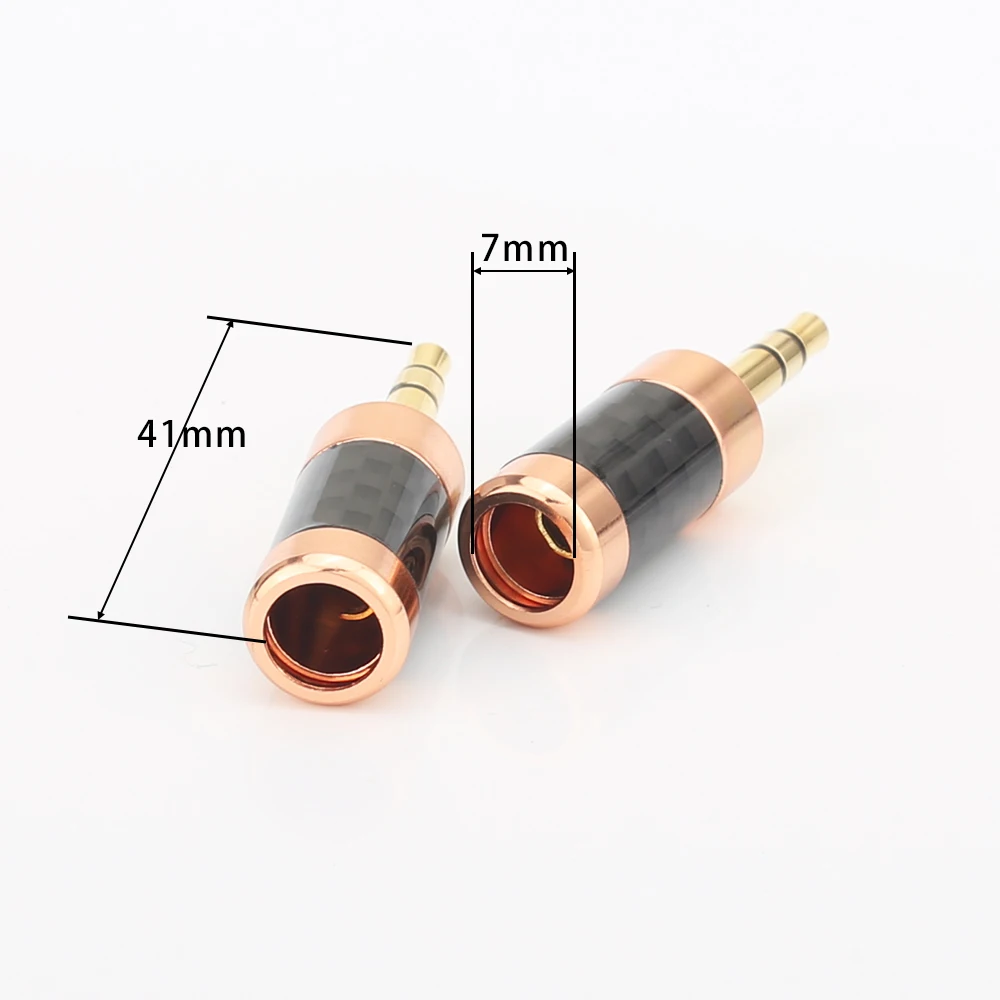 2 шт. Audiocrast H001 Hi End Tellurium Позолоченный разъем из углеродного волокна 3 5 мм стерео
