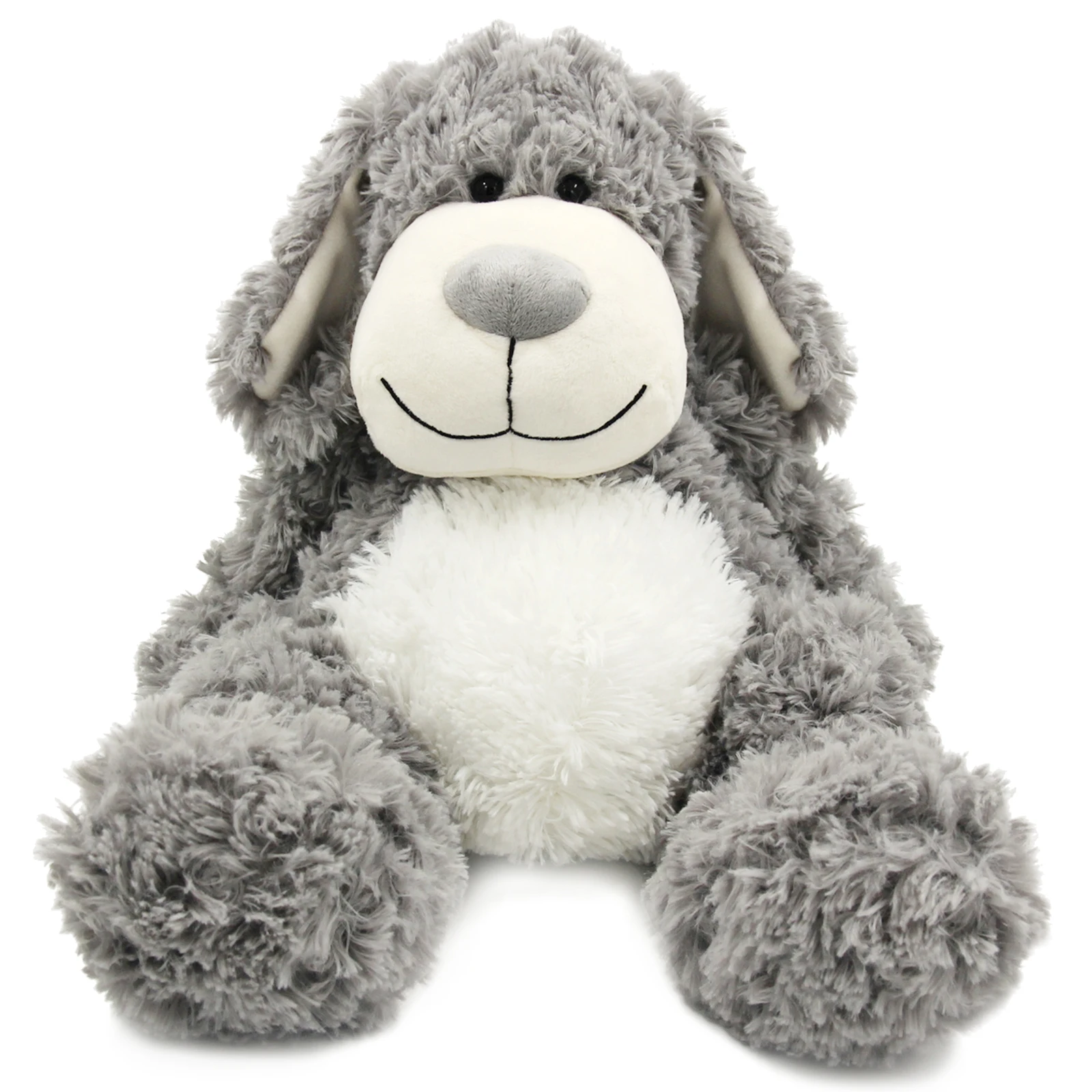 

30cm Gray Poodle Floppy Ears Puppy Dog Stuffed Animals Toys Soft Cuddly Huggable Puppy Plush Toy for Kid Boy Girls Birthday Gift