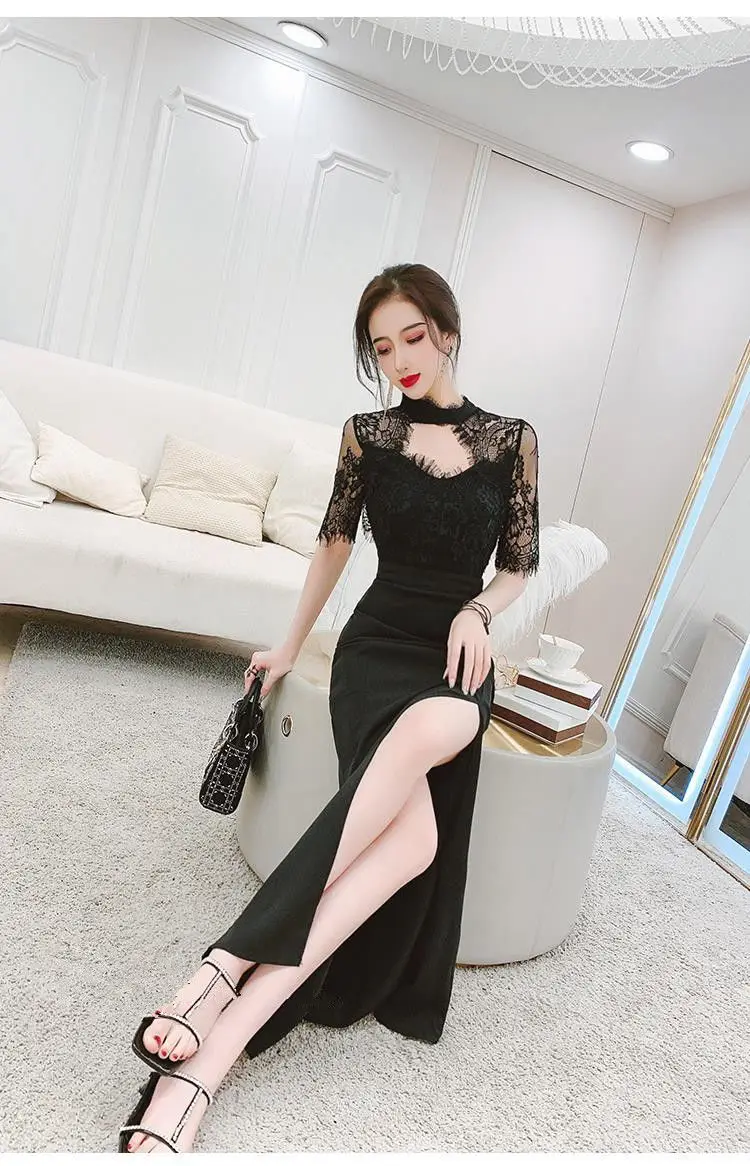 

Lace Stitching Dress Waist Slimming Women's Summer 2021 New Women's Skirt