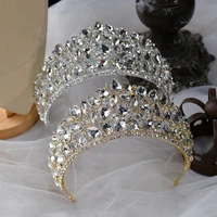 sparkling european crystal brides tiaras headpieces bridal headbands wedding hair accessory prom head wear