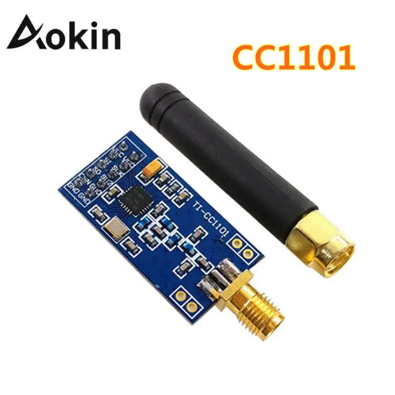 

Aokin Industrial-Grade CC1101 Wireless Module With SMA Antenna Wireless Transceiver Module For Arduino 433MHZ