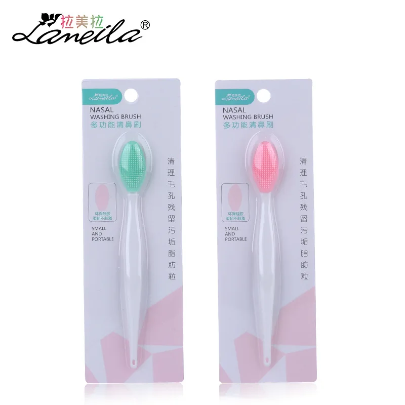 

Qing Nose Brush Silicone Gel Cleansing System Remove Blackhead Deep Manual Soft Bristle Cleaning Useful Product C0359