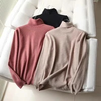 davedi 2022 winter solid pull femme england style fashion simple multicolor wool turtleneck sweaters women pullovers tops