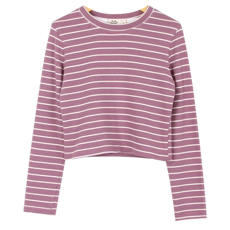 

Autumn 2020 New Girls t-shirt Kids Basic Shirt Fashion Children Striped toddler tee shirt baby tops Cotton Brief, #8986