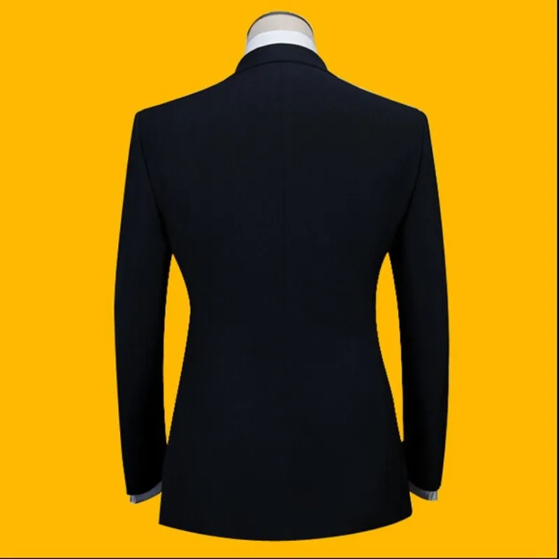 Горячая 2021 Новинка весны для мужчин размера плюс черный костюм жениха свадебное