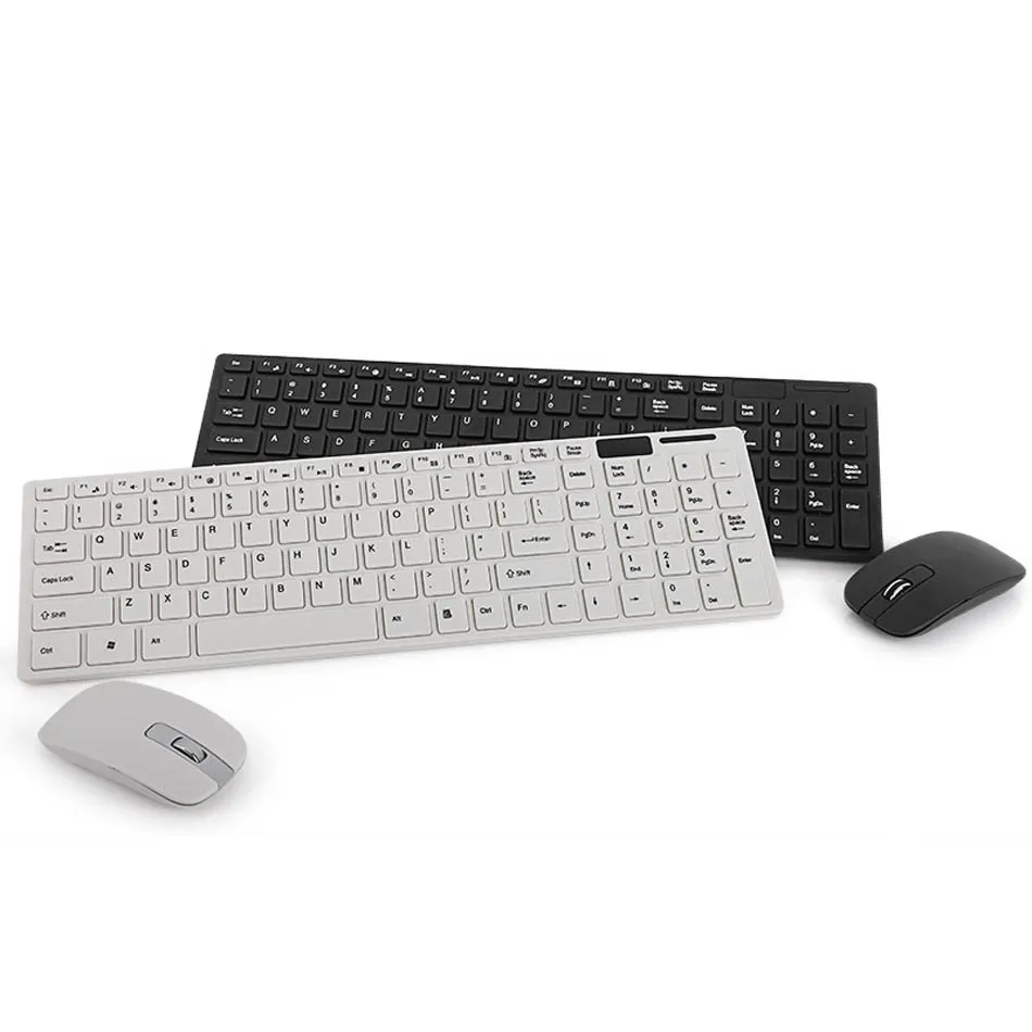 

K06 Ultra-thin 2.4g Wireless Keyboard Mouse Combos With Keypad Film Ergonomic Mechanical USB Gaming Mice Keyboards Set 30pcs/Lot