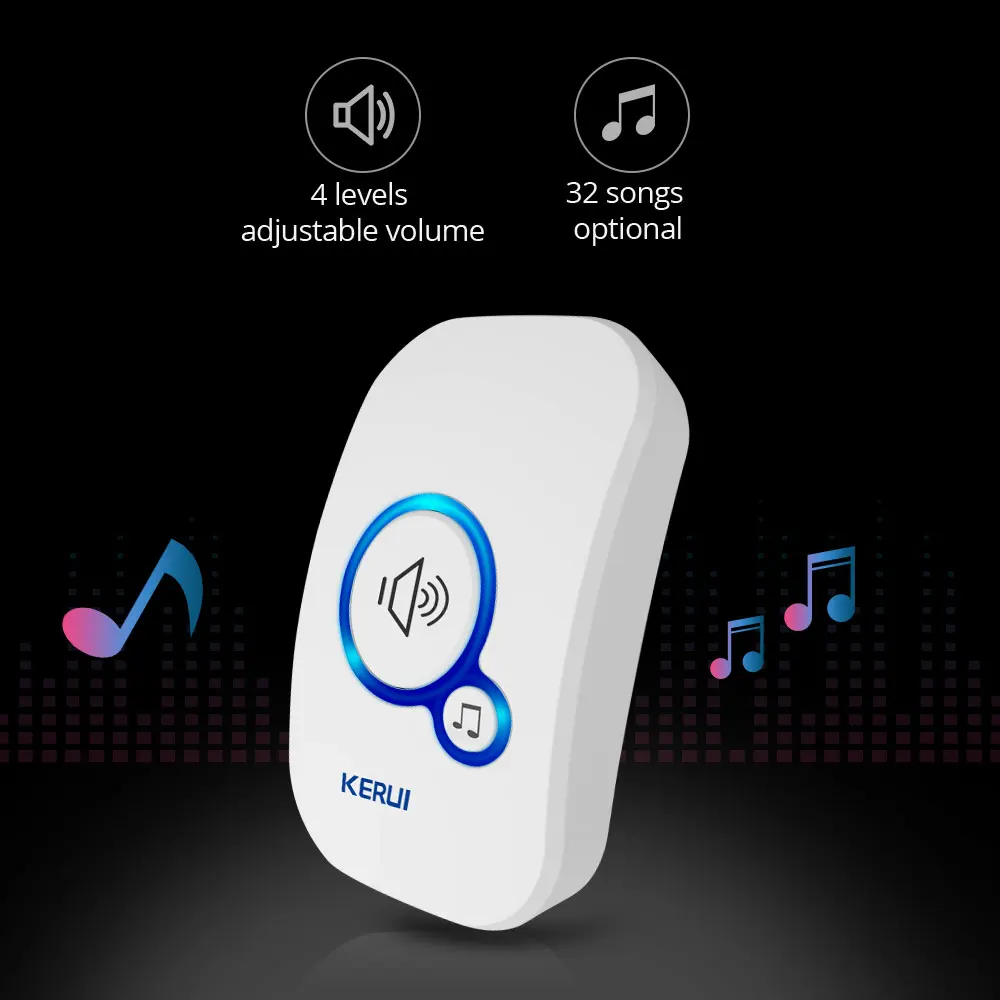 KERUI High Quality Home Security Wireless Welcome Emergency Alarm 433MHz Entrance Doorbell Button | Безопасность и защита
