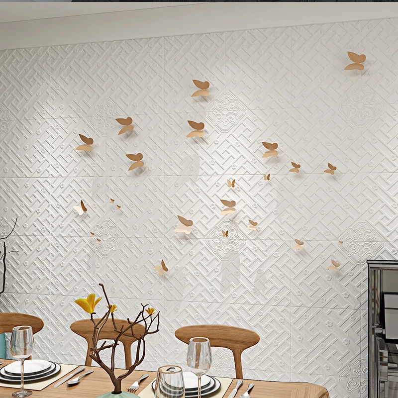 2x 3D богемский узор потолочная Наклейка на стену покрытие Декор ремонт 700x700x5 мм