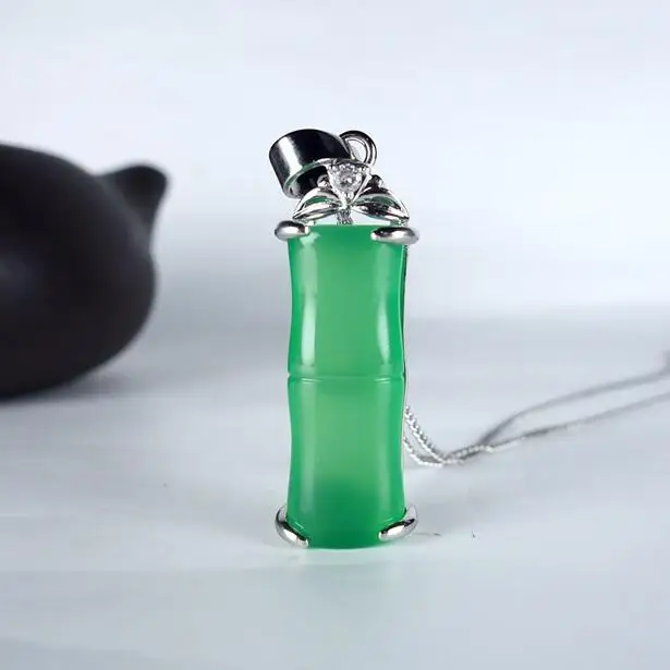 

fine jewelry Natural High Ice Emperor Green Jade Ferrule free shipping