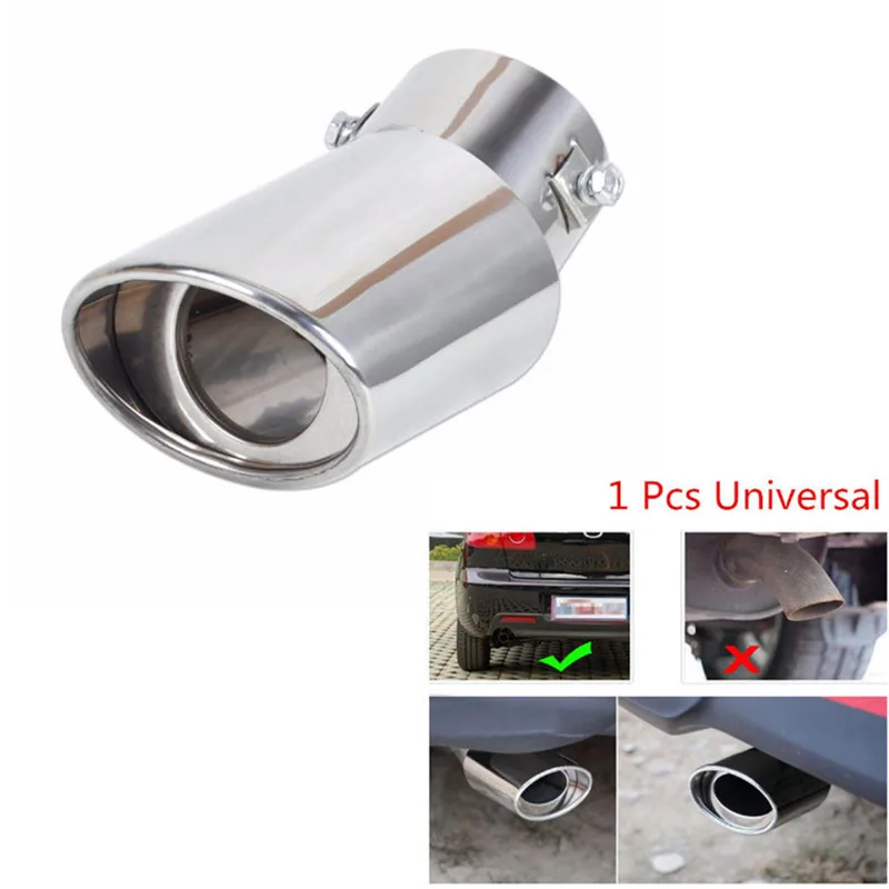 

Universal Car Auto Exhaust Muffler Tip Stainless Steel Pipe Chrome Trim Modified Car Rear Tail Throat Liner Accessories