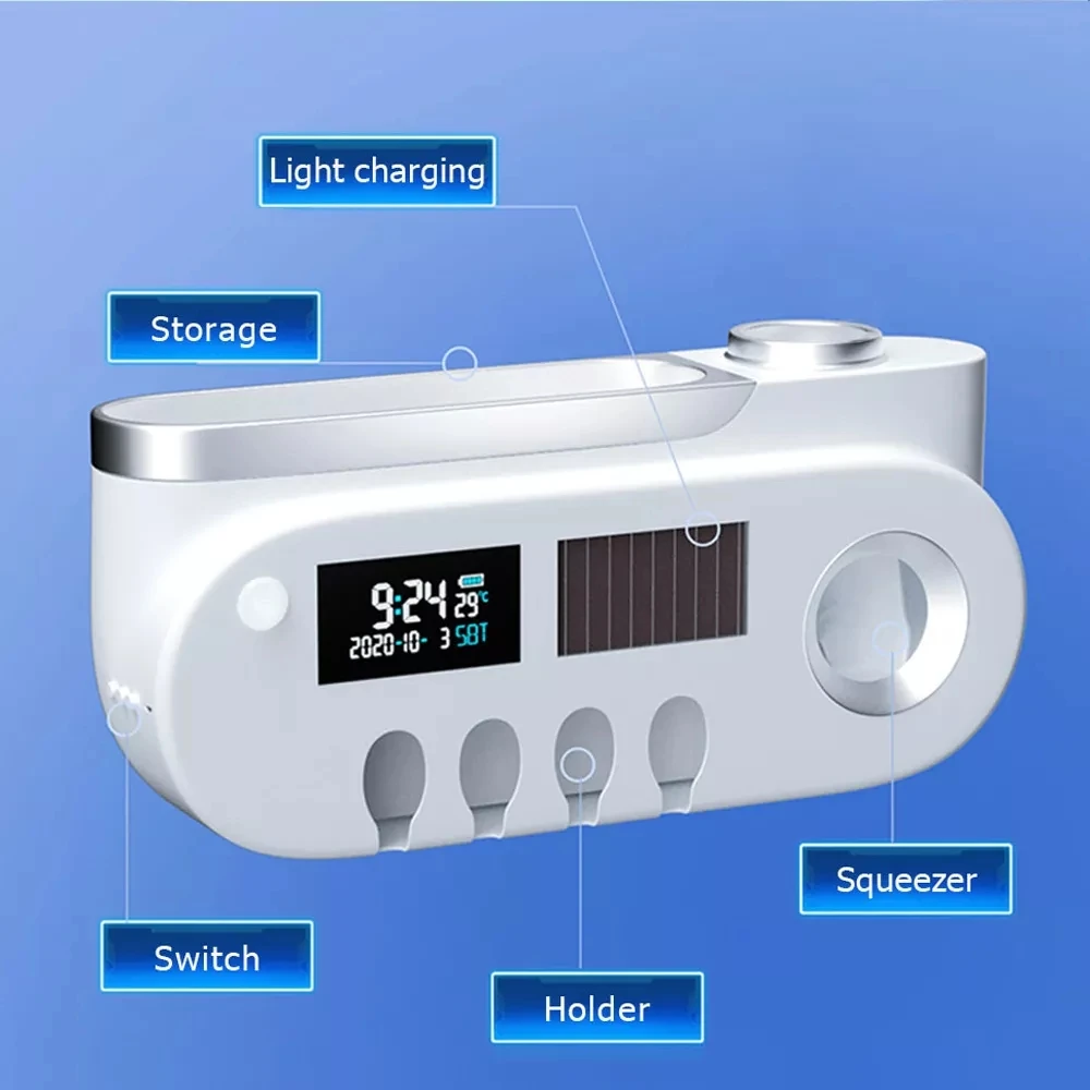 Держатель для зубной щетки автоматический стерилизатор выжималка пасты