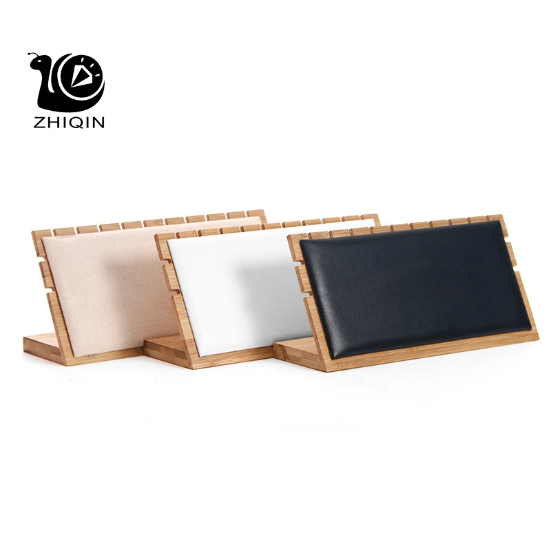 Подвесной Держатель для ожерелья из бамбука черный/белый/бежевый цвета