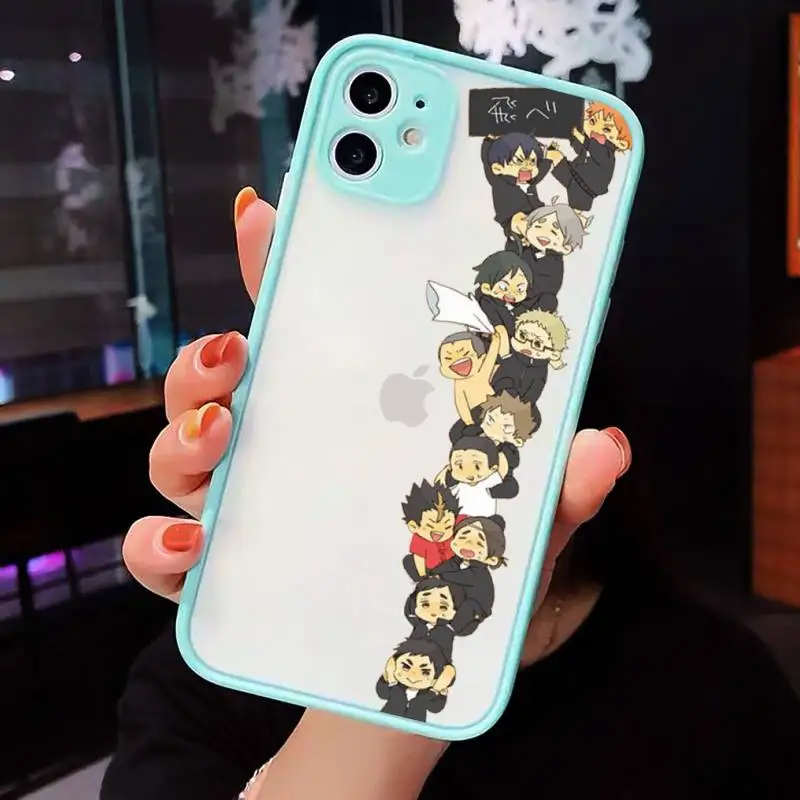 

Oya Haikyuu Japan Anime luxury Phone Cases funda matte transparent For iphone 7 8 11 12 plus mini x xs xr pro max cover
