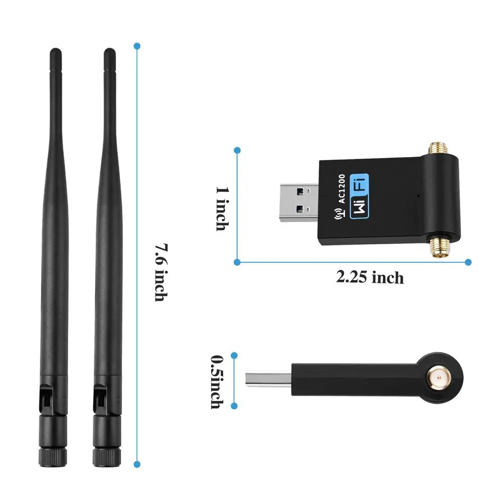 AC1200M беспроводная сетевая карта USB3.0 WiFi маршрутизатор приемник сигнала адаптер 2 4