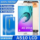 100% тест SUPER AMOLED для Samsung Galaxy A5 2016 A510F A510M A510FD A5100 A510 ЖК-дисплей сенсорный экран дигитайзер в сборе