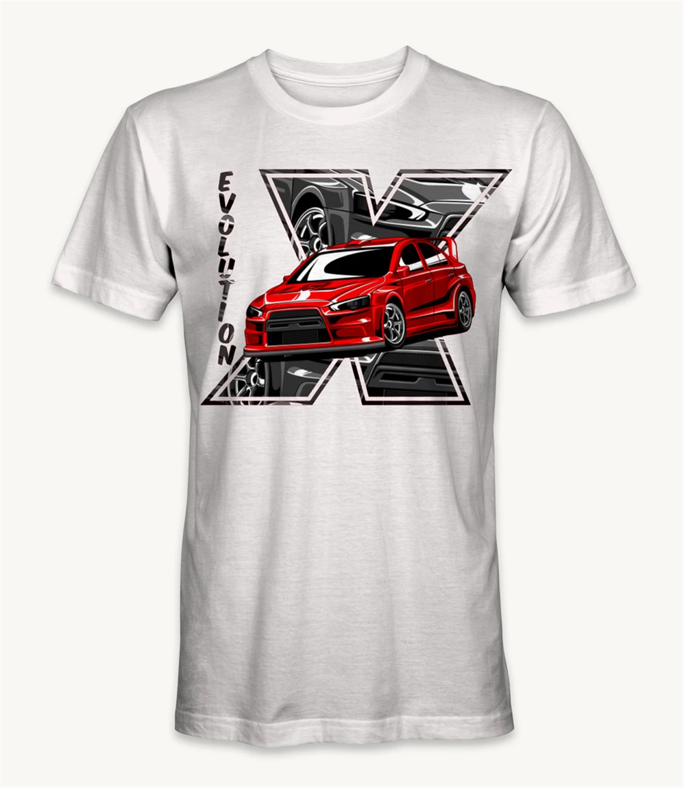 Mitsubishi Evo Футболка с принтом футболка новый модный дизайн для мужчин и