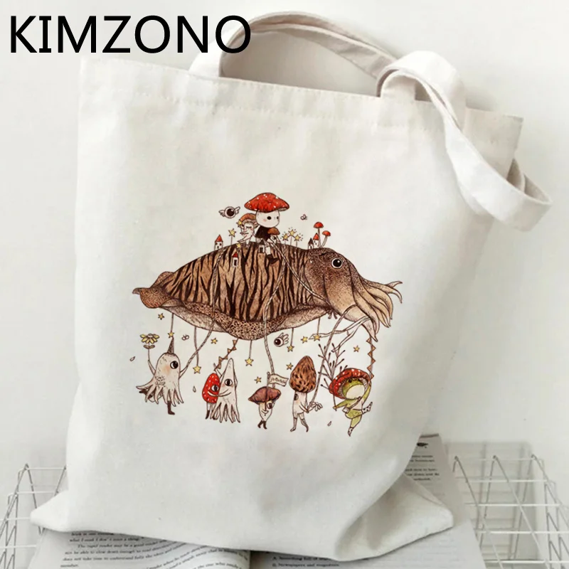 

Mushroom shopping bag grocery bolsas de tela shopper eco recycle bag cotton bag sac cabas shoping foldable sacolas