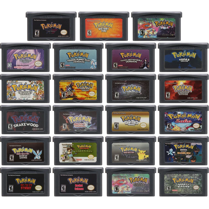 

Картридж для видеоигр, 32 битная игровая консоль, карта для Nintendo GBA DS Pokemon Games, серия резолют Snakewood, Ультрафиолетовый Vega
