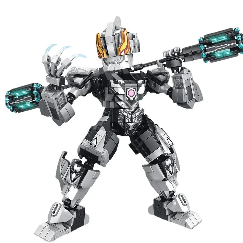 

New DIY Space Hero Ultramanes Evil Beria Model Bricks Creative Movie Role Puzzle Assembly Building Blocks Boy Toys for Kids Gift
