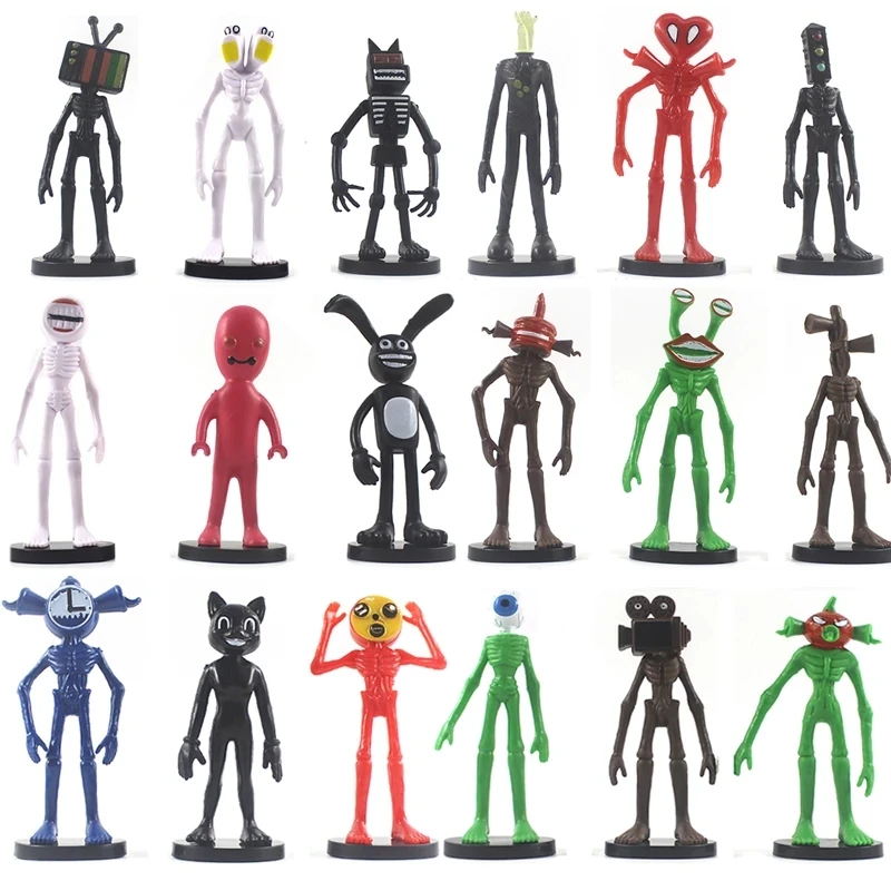 

18pcs/set Anime Siren Head Action Figures Toy Sirenhead Horror Collectiable Model Doll For Children Gifts