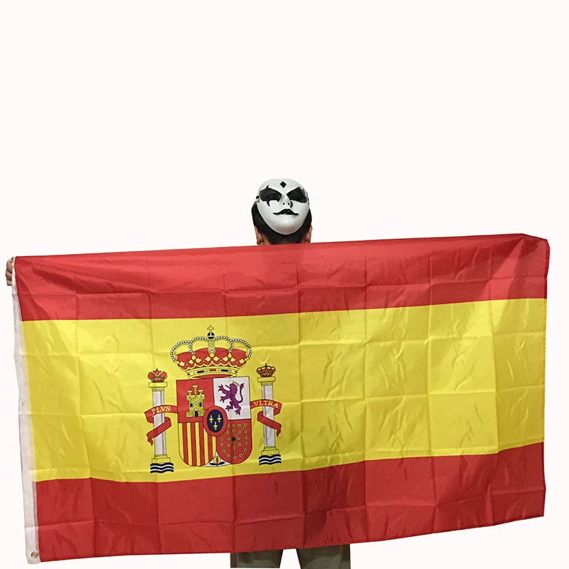 

90 x 150cm Spain National Flag Hanging Flag Polyester Spain Flag Outdoor Indoor Big Flag