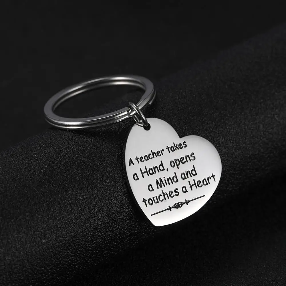 Skyrim Fashion Message Heart Key Chain Finder Stainless Steel Charm Keyring Pendant for to Bag New Year Gift Mom Dad Teacher | Украшения и