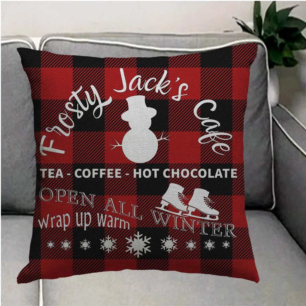 Счастливого Рождества подушка чехол хлопок льняная Подушка Чехол по