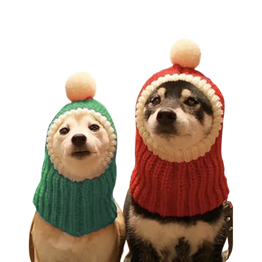 

S-L Winter Pet Dog Cap Hat Christmas Warm Small Cat Dog Hats Pug Dog Accessories For Small Medium Large Dogs Man Czapka Dla Psa