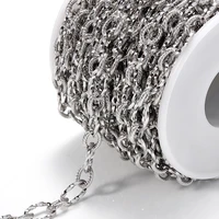 1meterlot stainless steel necklace chains bulk cable link chain for diy jewelry making materials bulk chain wholesale supplier