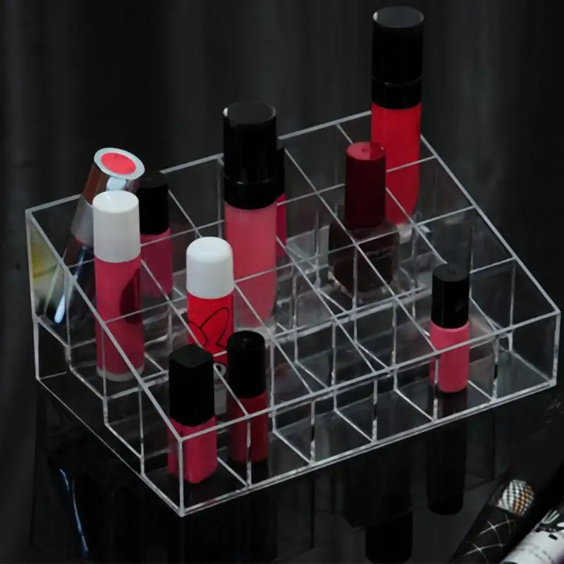 

24 Grid Acrylic Make Up Storage Holder Makeup Organizer Storage Box Cosmetic Box Lipstick Jewelry Box Case Holder Display Stand