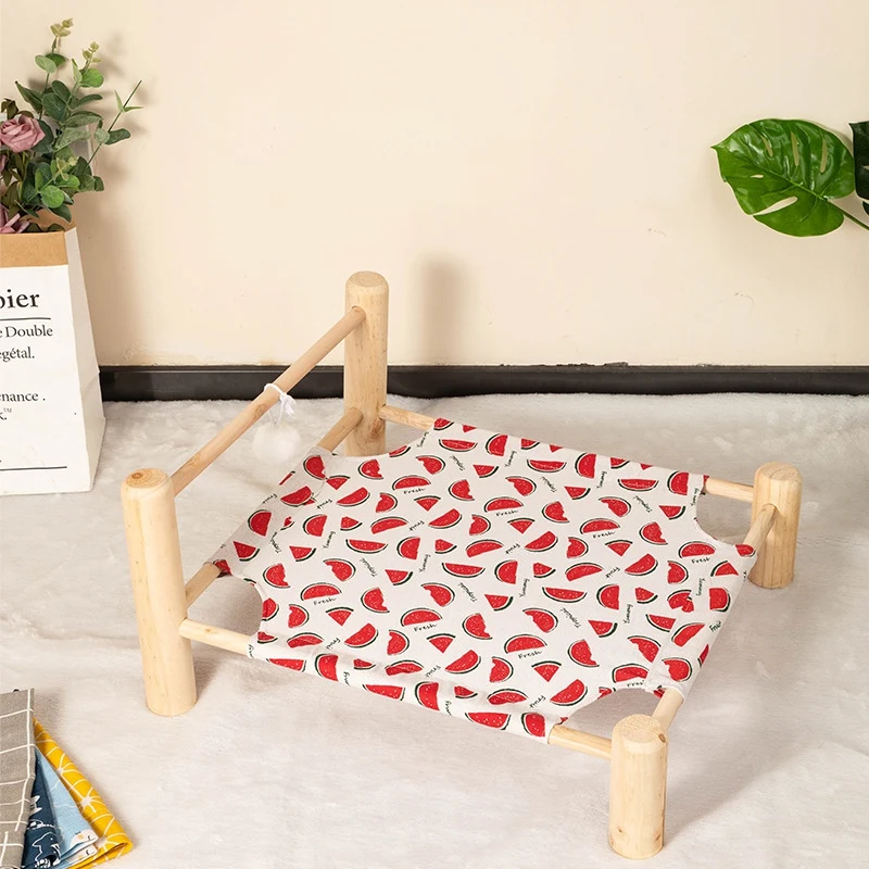 Домашний Деревянный гамак для кошек Съемный и моющийся деревянный каркас