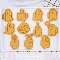 cookie stamp mold 11pcsset anime game biscuit cutter cookie molds sugarcraft cake fondant decorating tools baking mold