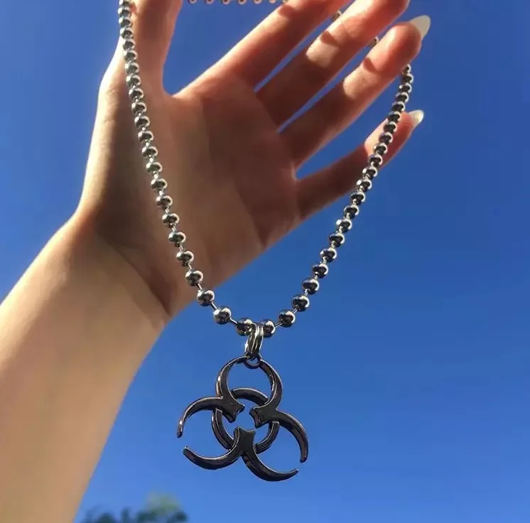 

European and American Movie Surrounding Biohazard Biochemical Crisis Alloy Bead Necklace Pendant Ornaments Cross-Border