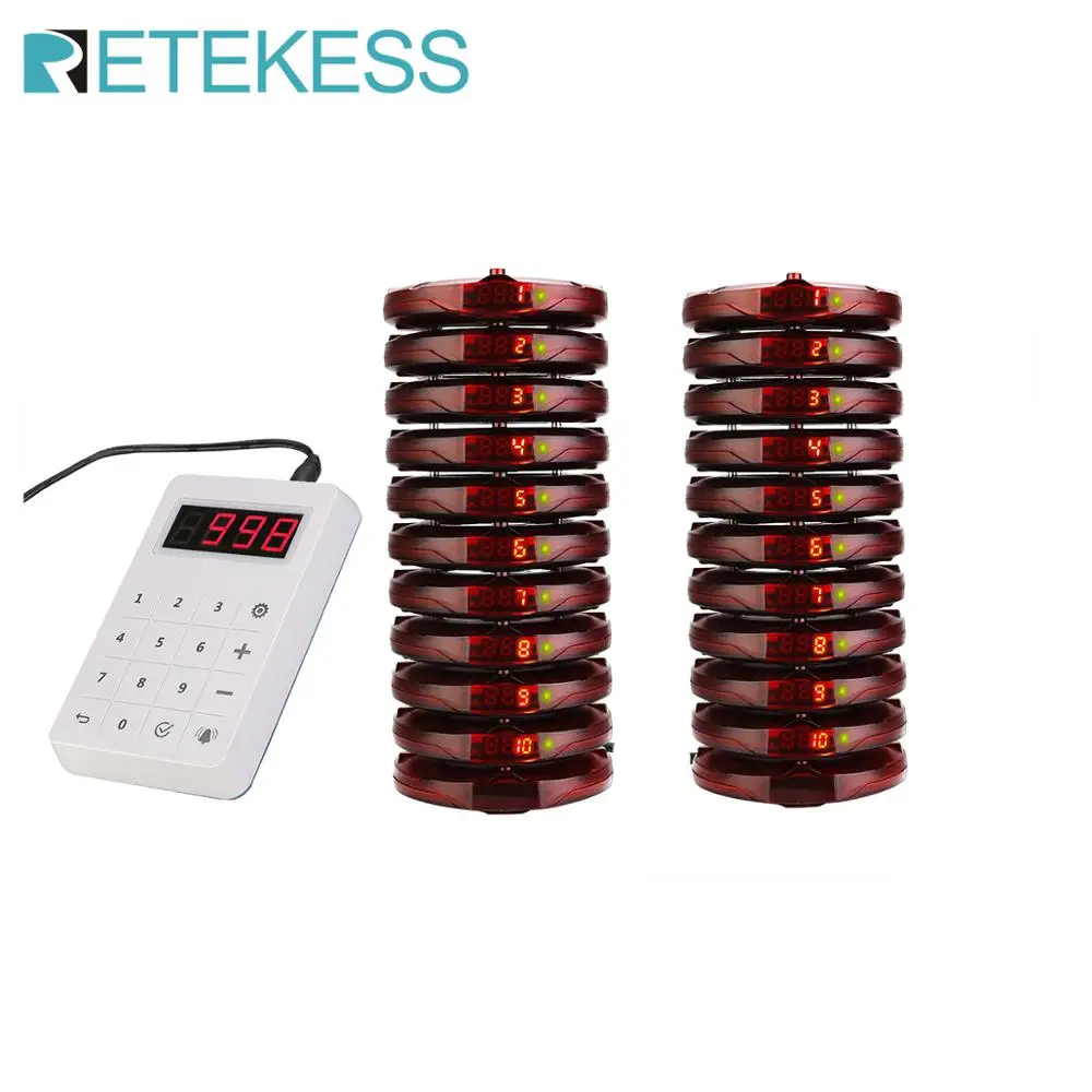 Фото Пейджер для ресторанов RETEKESS TD158 беспроводная система вызова пейджер системы Пейджер для ресторанов RETEKESS TD158 беспроводная система вызова пейджер системы