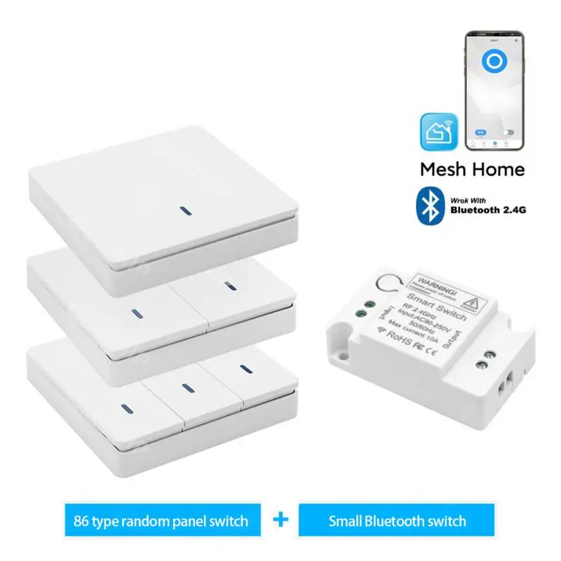 

Wireless Smart Switch RF2.4G Wall Panel Switch Mesh Home App Remote Control Mini Relay Receiver 220V Home Led Light Lamp Fan